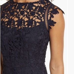 Eliza J Navy Lace Asymmetrical Dress Size 16